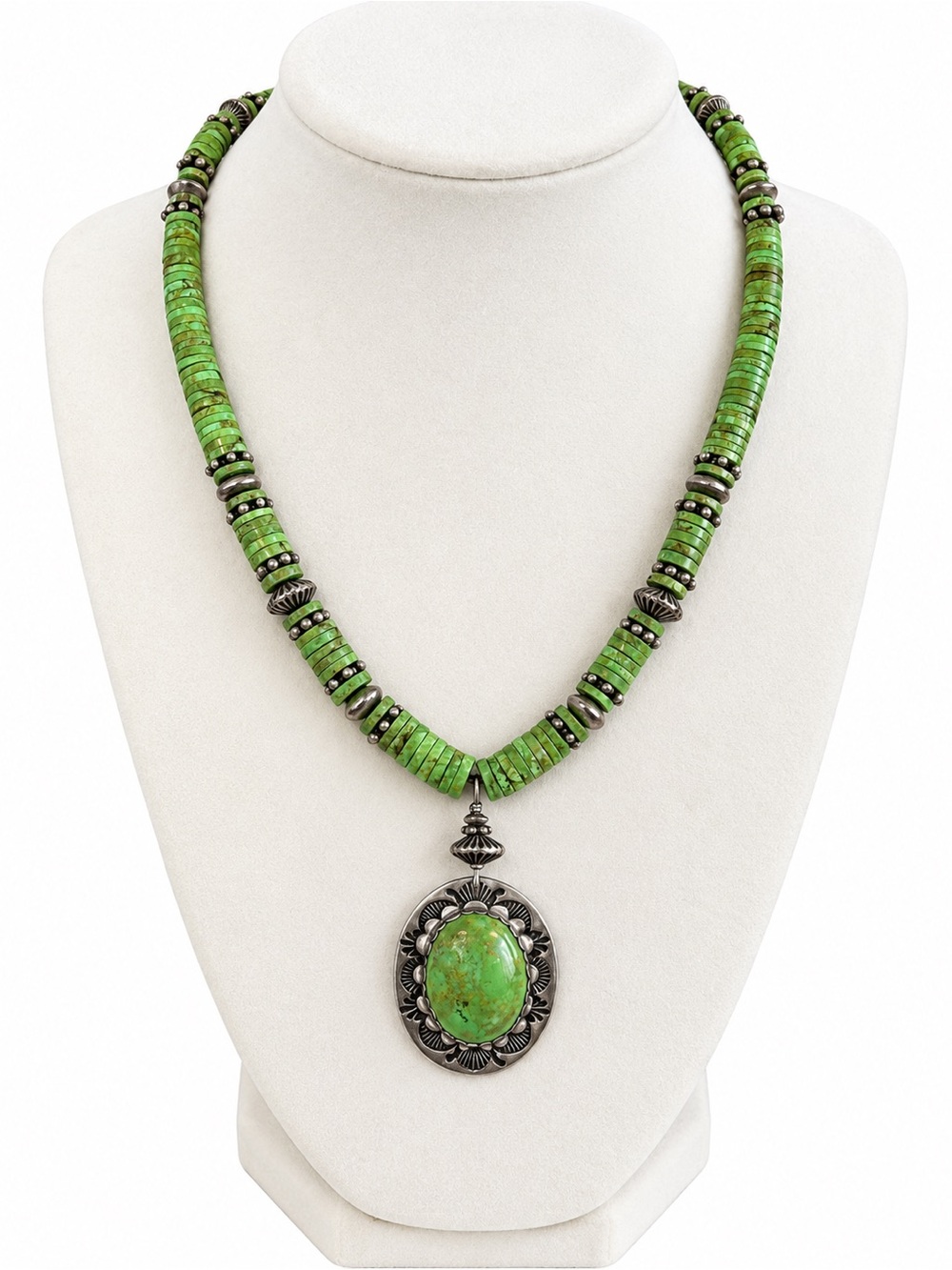 Piñon Designs Gaspeite and Sterling Silver Necklace